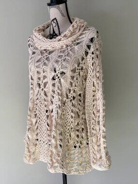 Pure Handknit: 100% Cotton Cowl Neck Sweater, Fit & Flare, Knitted Pullover